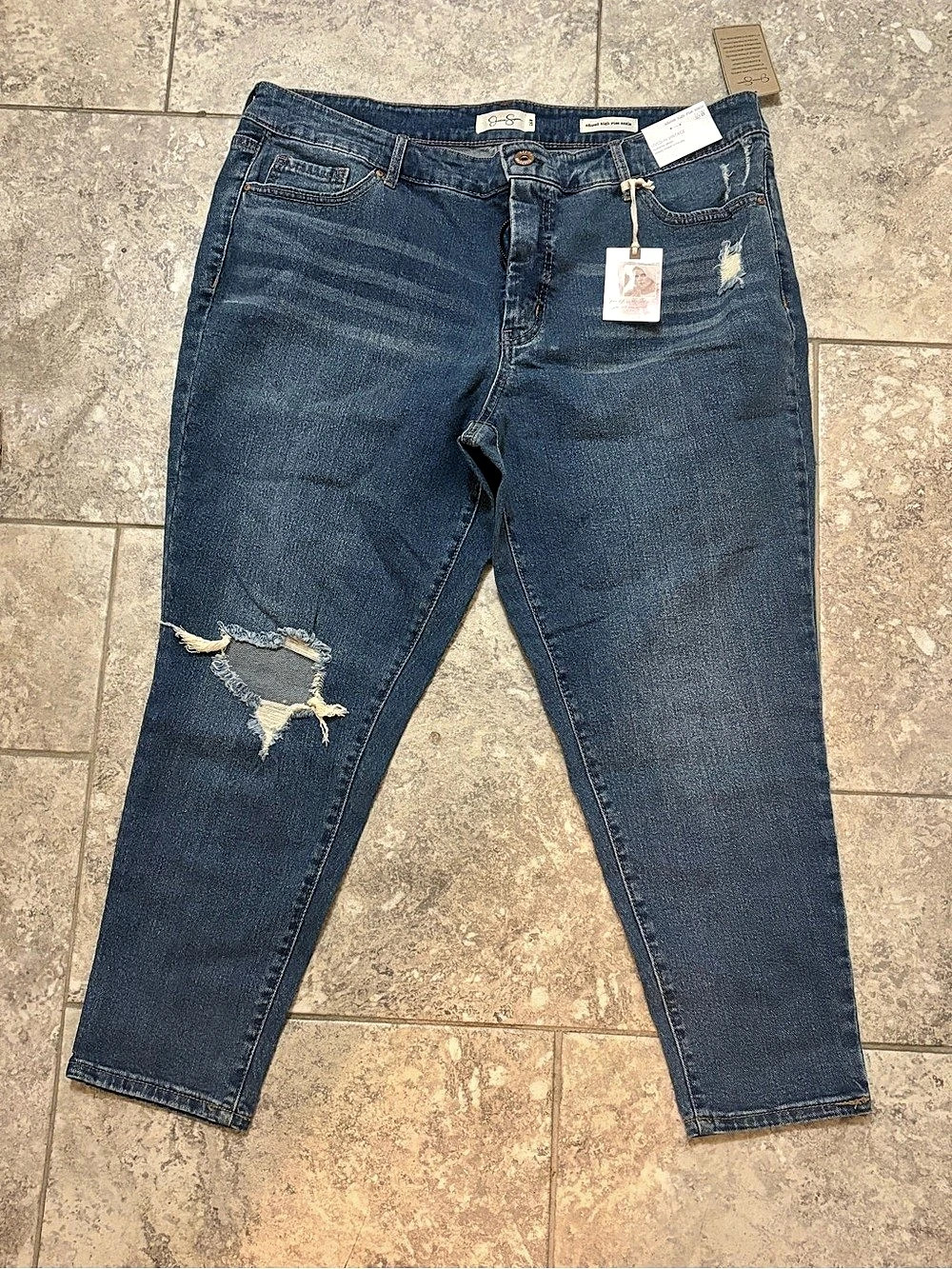 Jessica Simpson Adored High Rise Ankle Skinny Jeans Waist 16W